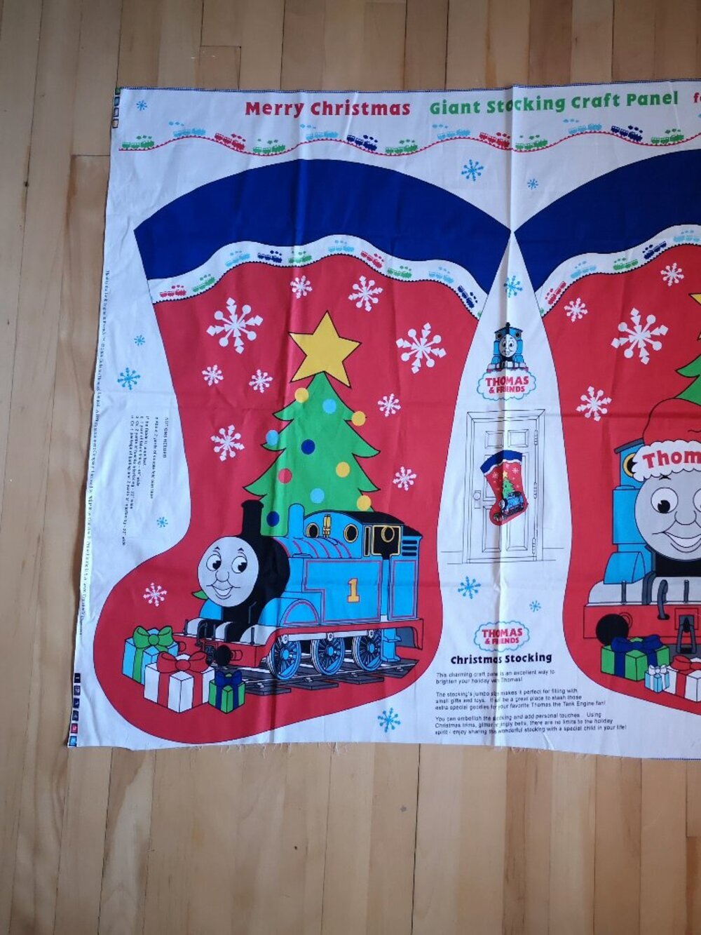 V.I.P. by Cranston Cut & Sew Fabric Panel Thomas the Tank Engine Giant Stocking